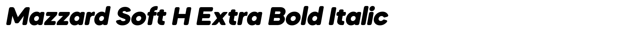 Mazzard Soft H Extra Bold Italic image